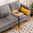 Height Adjustable C-Shaped End Table With Slots 2 Tier Sofa Side Table(Rectangle + Rectangle)