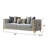 Contessa Modern Fabric Sofa in Gray