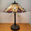 Lampe de table en vitrail, abat-jour de style Tiffany fabriqué à la main, décoration intérieure antique