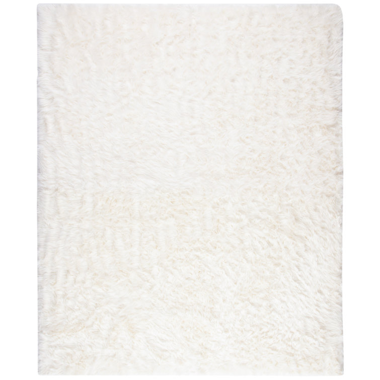 Solid Colour Faux Fur Area Rug