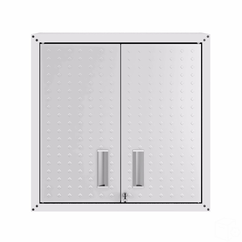 Armoire de garage flottante 30 ", Blanc