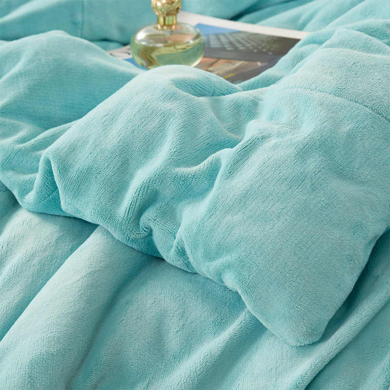 Git Cozy Coma Inducer Milk Velvet Oversized Comforter Set, Queen Comforter + 2 Standard Shams, Gray-Beige