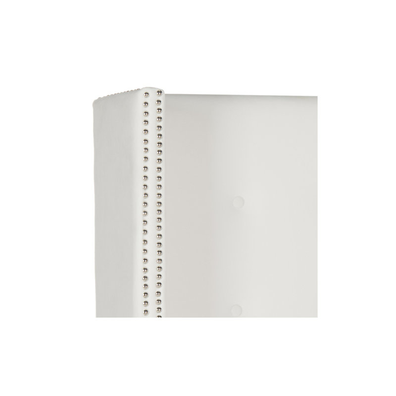 Burch Upholstered Headboard, Queen, Velvet White