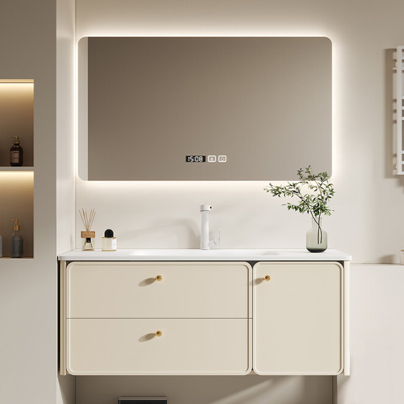 Modern stylish simple bathroom cabinet, 19.7" H x 55.1" W x 21.7" D