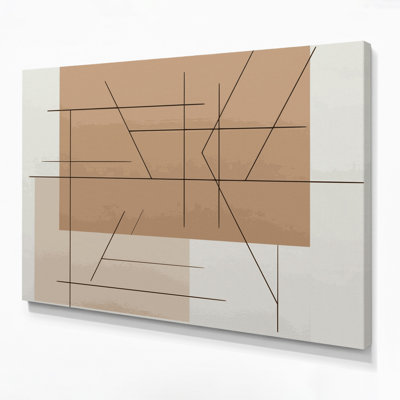 Minimalisme 30, art mural sur toile brune