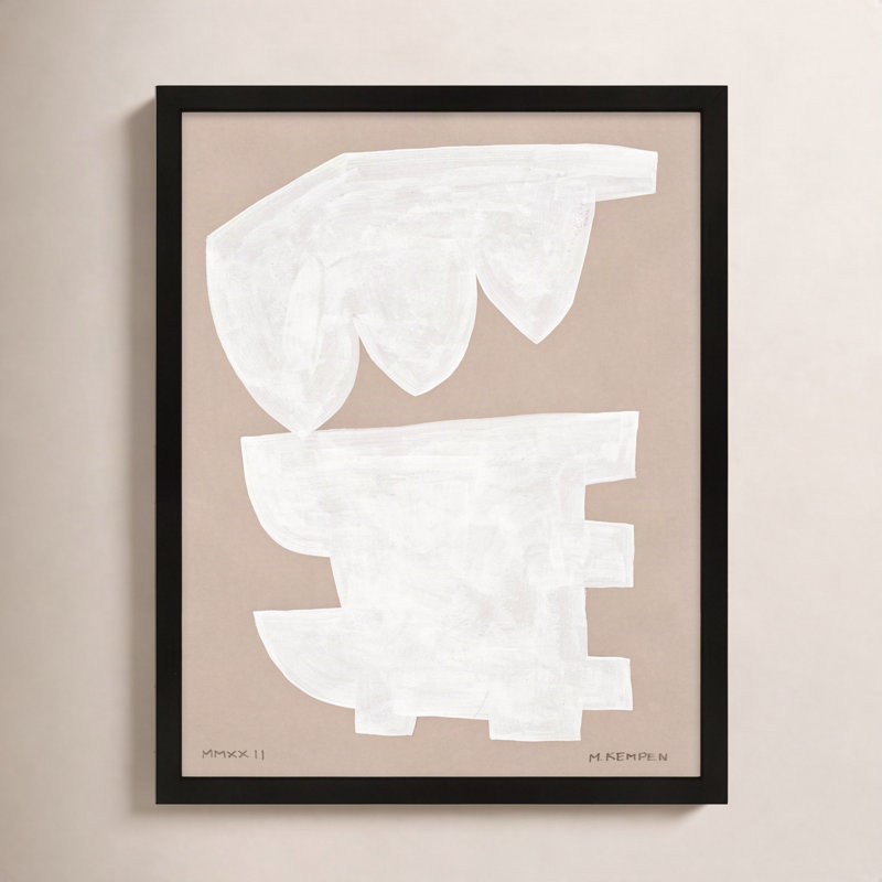 "Modules In White 1" par Michael Kempen, reproduction d'art, L 40 po x H 50 po, Noir