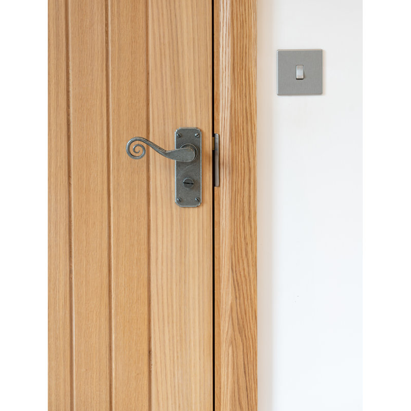 Monkeytail Double Dummy Door Handle, Pewter Patina