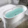 59'' x 29.52'' Freestanding Soaking Acrylic Curved Design Bathtub
