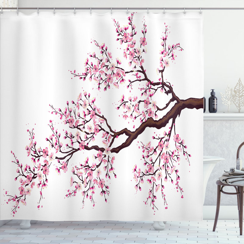 Shower Curtain with Hooks Included, 70" H x 69" W