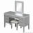 48 Inch Vanity Desk with Mirror and Lights, Makeup Vanity with 7 Drawers, Cushioned Stool, Classic Beige Finish, Hollow Design, Rubber Wood Legs-2095863787