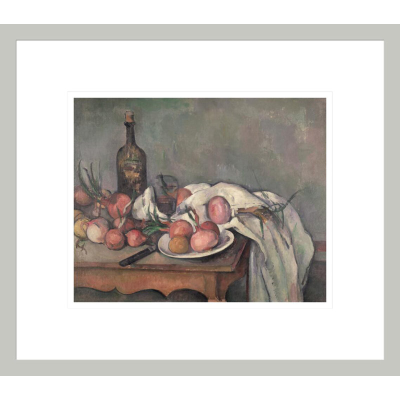 Nature morte aux oignons par Paul Cézanne, H 13,75 po x l 15,64 po
