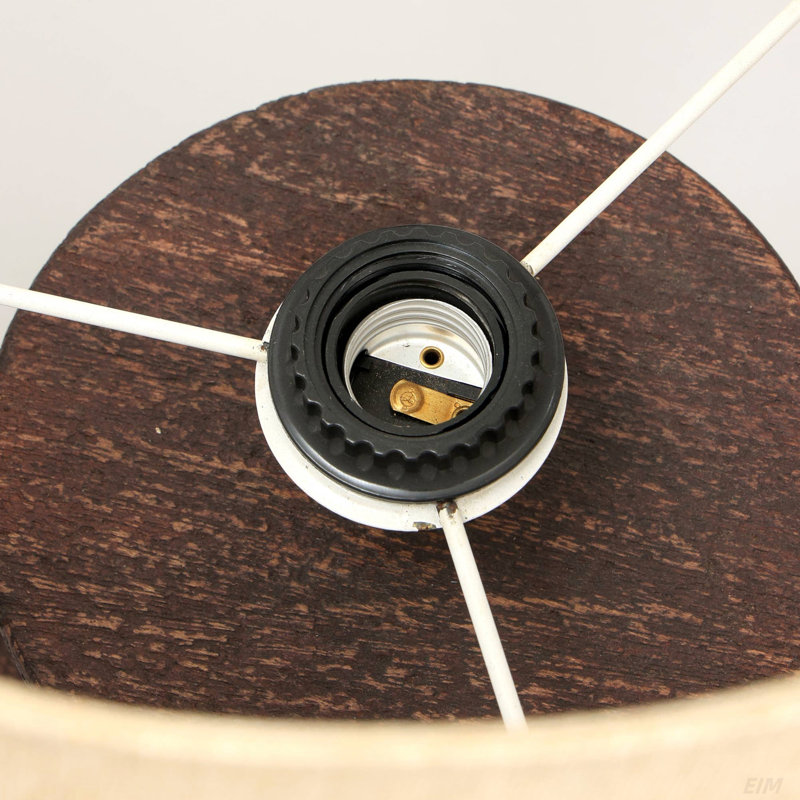 Lampe de table artisanale 13X13X26.5 fabriquée à la main avec base en bois pour le salon-chambre à coucher-décoration-plateau de table