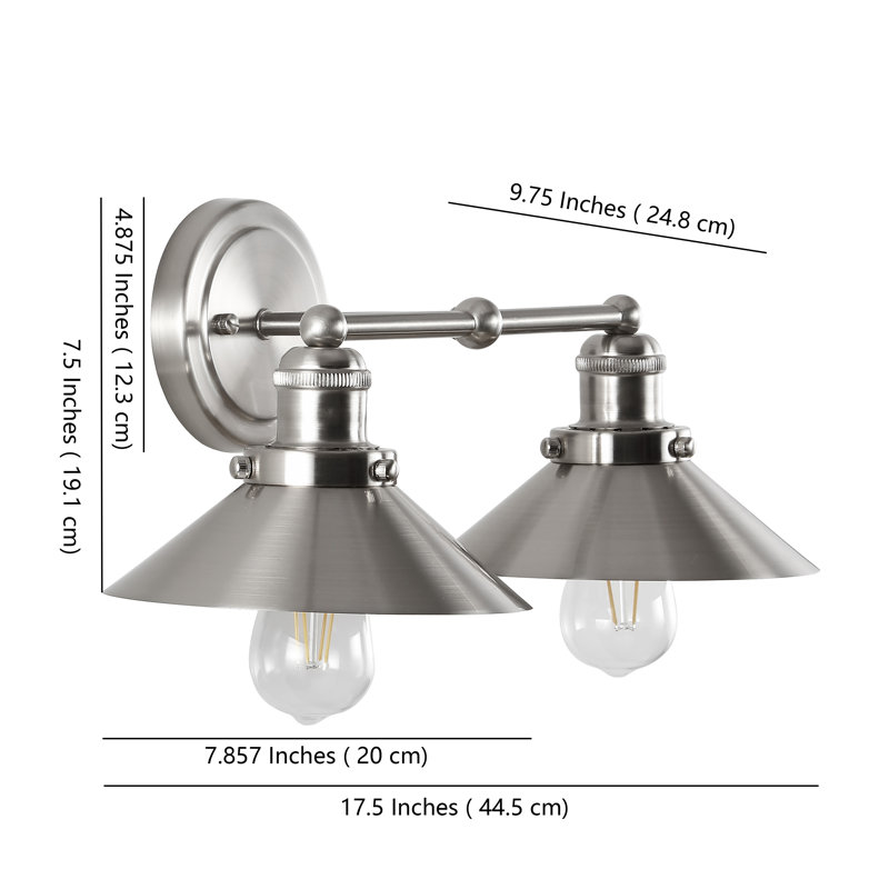 Éclairage pour meuble-lavabo en métal Bagatelle, Nickel, 2
