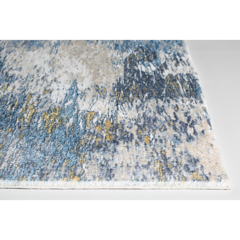 Tapis de couloir abstrait 8 'Dhurrie