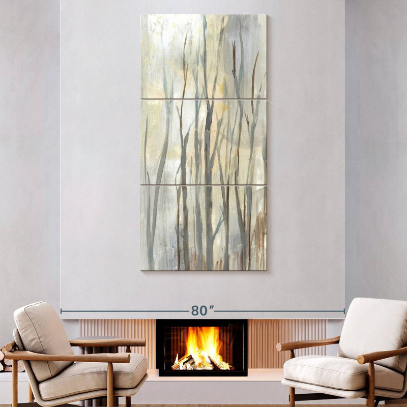 Wispy Birches II, H 80 po x l 39 po