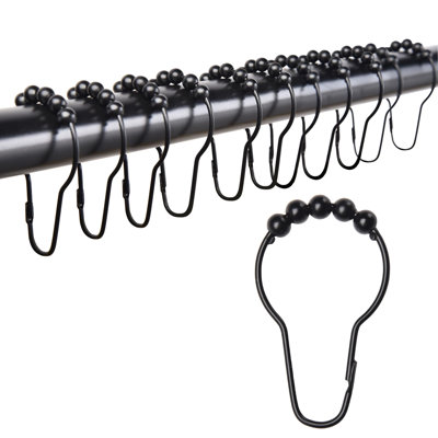  Shimmer Wall Backdrop Accessories 12 Pcs Stainless Steel Hanging Hooks for Shower Curtain