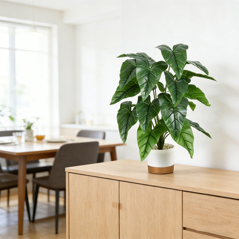 Arbre artificiel plante tropicale, pot de fleur blanc, arbre artificiel, bureau à la maison, salon, maison de campagne, arbre décoratif moderne, pas d'arrosage, arbre artificiel