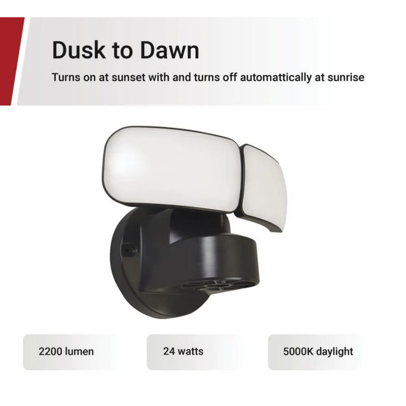 2200 Lumen 4000K LED Dusk to Dawn Security Light - Bronze (pack of 3)