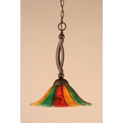 Bow Chain Hung Pendant Glass
