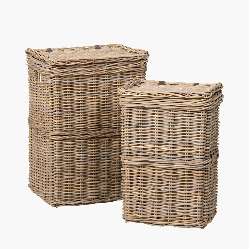 Hand Woven Wicker Laundry Hamper
