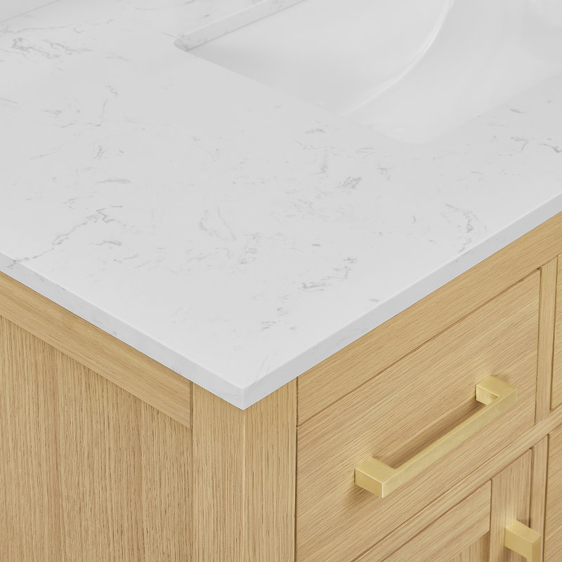 Beckett TK 84'' Free Standing Double Bathroom Vanity with Top, Dark Gray, Carrara Cultured Marble, Brushed Nickel