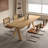 Burlywood Rectangular Solid Wood Dining Table-1156953671