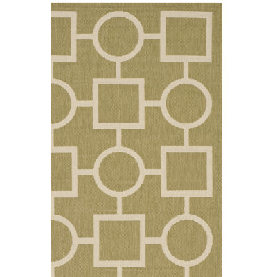Tapis vert / beige Arneshia