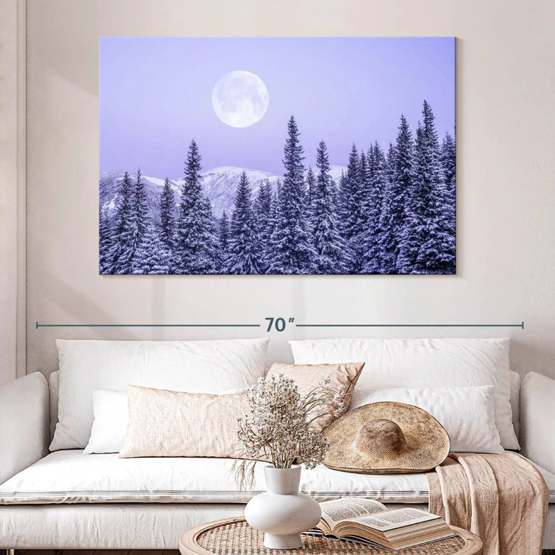 Lune d'hiver, H 34 po x l 51 po