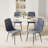 Marble texture 70.9 "Rectangular Dining Table Set-55343811-55343822-55214778