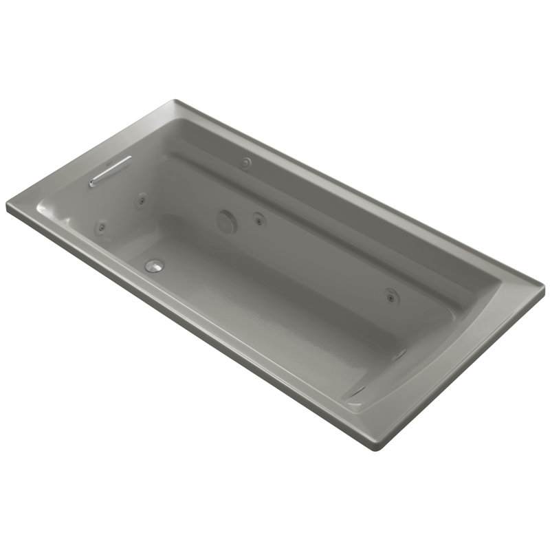 Archer 72" x 36" Drop in Whirlpool Acrylic Bathtub, Cashmere