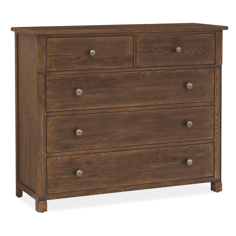 Commode à cinq tiroirs Driftwood, Brun