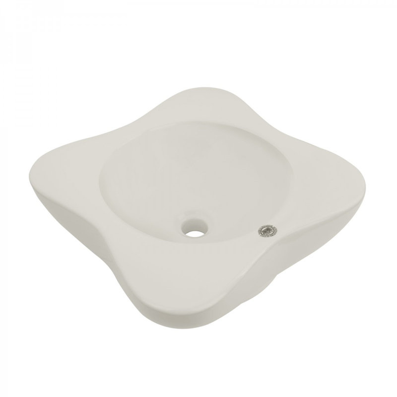 The Renovators Supply Inc. 17 " Vitreous China Specialty Bathroom Sink and Overflow Hole, Beige