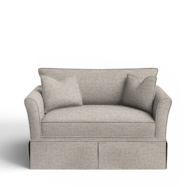 Shelby Upholstered Chair And A Half, Drusky Ivory Sustain® Basketweave