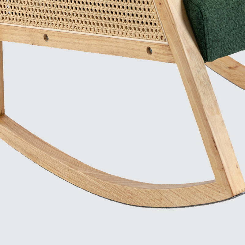 Chaise berçante en bois massif Shrewsbury, Vert