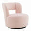 Fauteuil demi-tonneau pivotant, fauteuil d'appoint, fauteuil rembourré pour le salon, chambre à coucher-1243572801