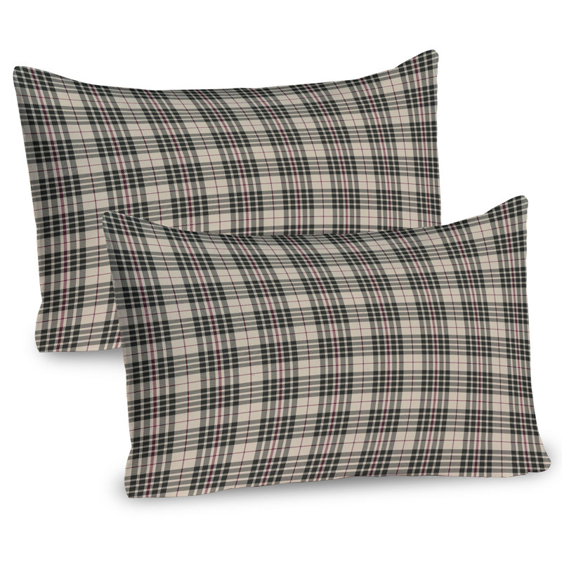 Ensemble de 2 taies décoratives vintage tartan Ambesonne, H 20 po x l 36 po