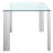 Hudaifa Glass Top Metal Base Dining Table