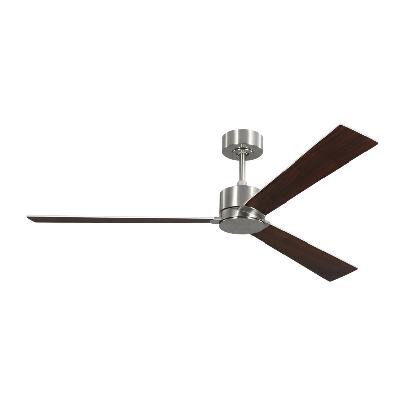 Rozzen Smart 60 Ceiling Fan, Brushed Steel, Silver/American Walnut