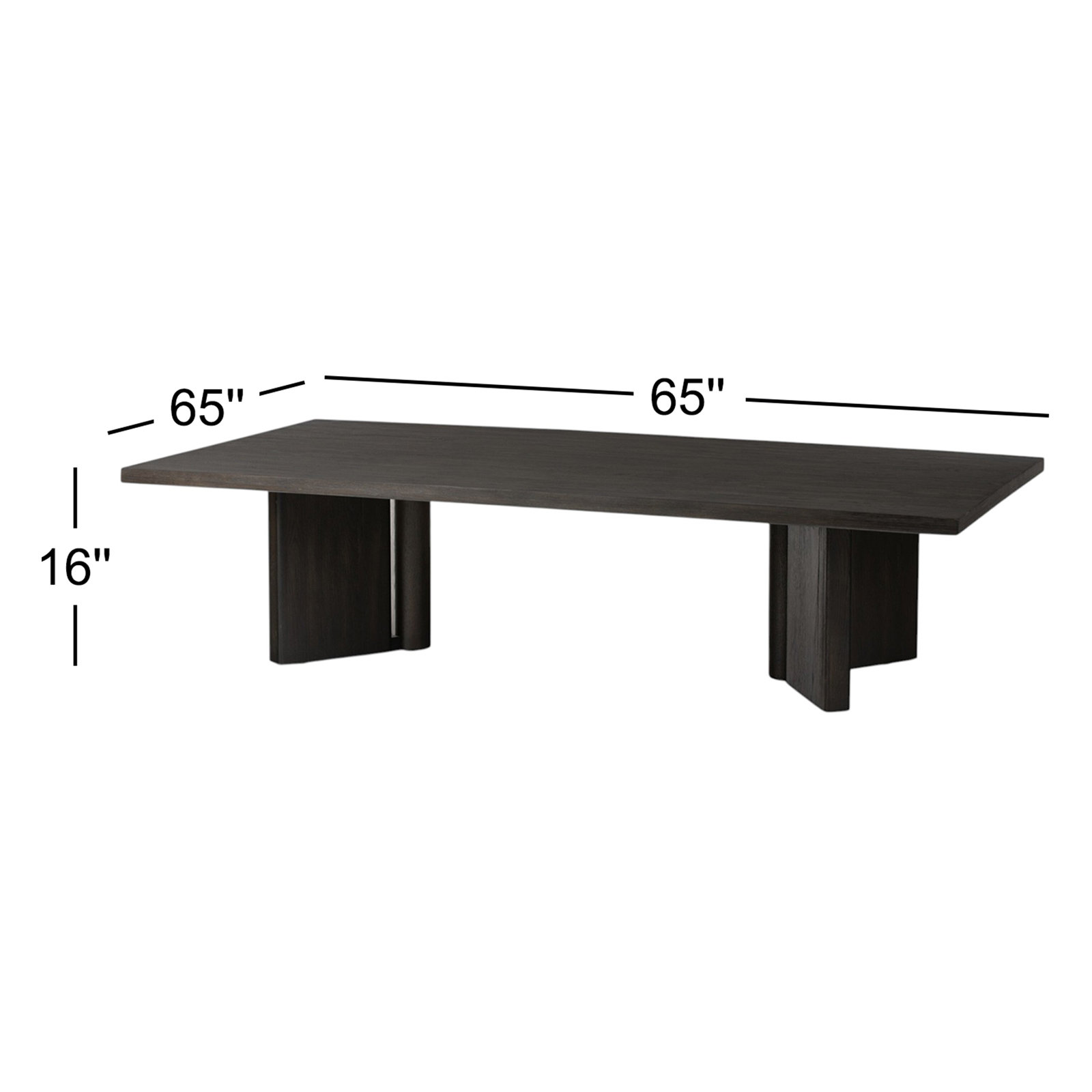 Rihanna Single Coffee Table, Smoked Black Veneer