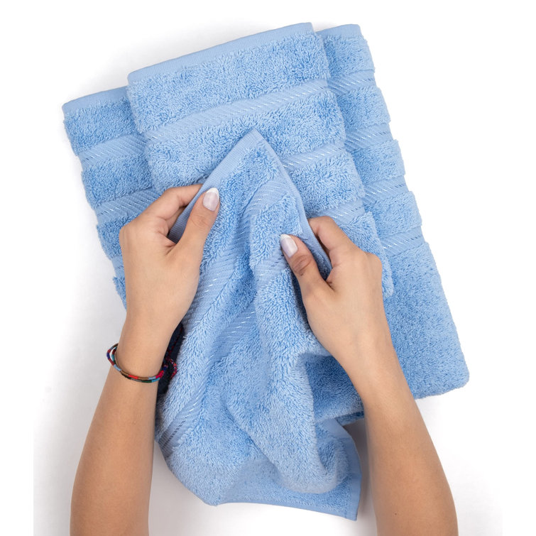 4 - Piece 100% Cotton Bath Towel Same-Size Set Guest Room Case Pack Plastic Development