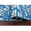 Tapis bleu noué à la main de conception unique 4 pi 10 po x 7 pi 11 po New Age