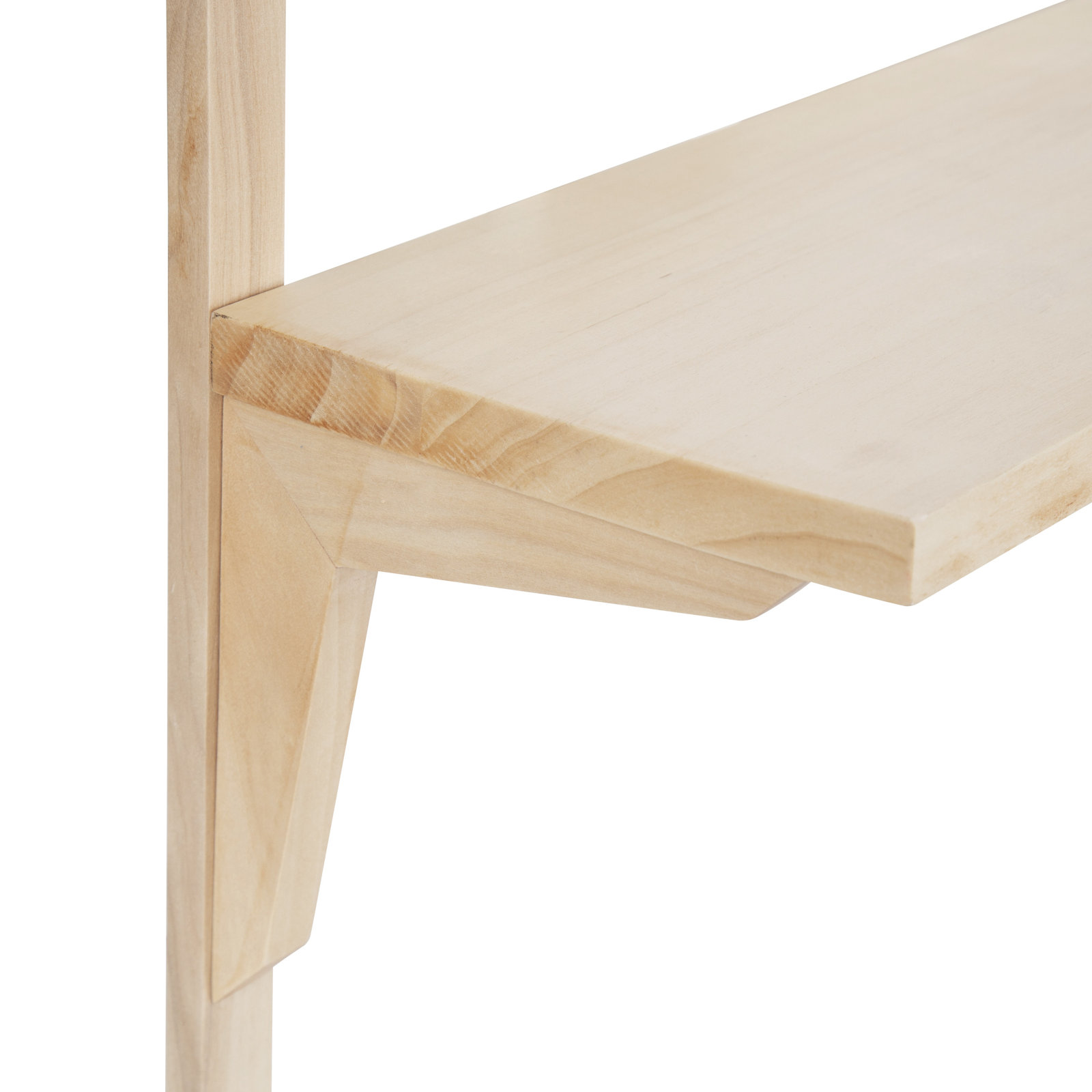Baez Poplar Solid Wood Wall Shelf, Natural