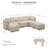 U Shaped Modular Sectional Sectional Sofa With Chaise & Ottoman-1241366927