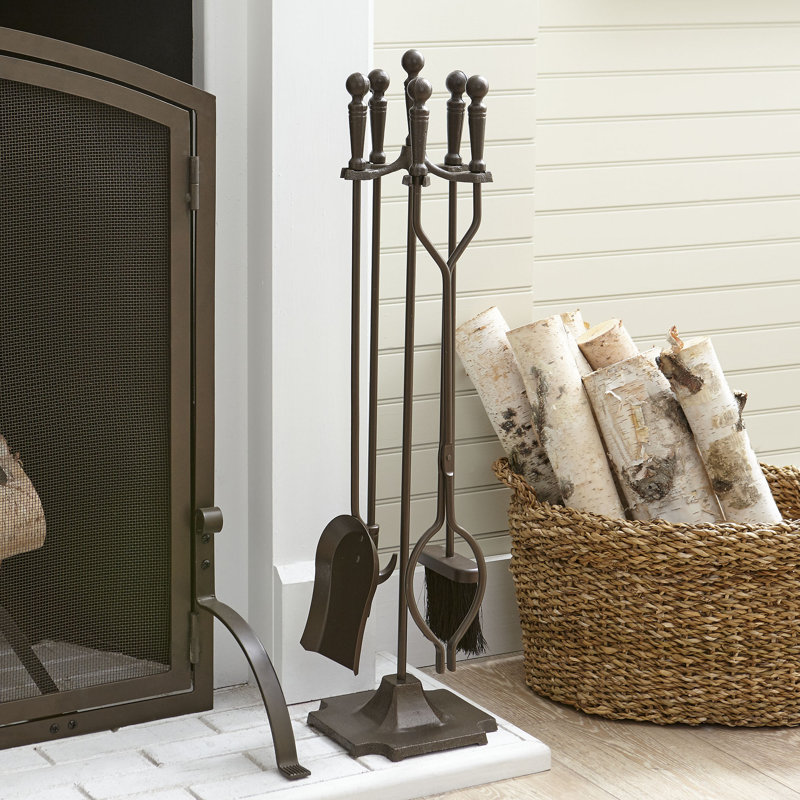 Subrahmanyam Bronze Fireplace Tool Set