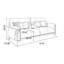 Causeuse-coussin en similicuir gris