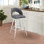 Tabouret de bar ou de bar pivotant Charlotte en similicuir et métal-371545428-371545423