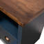 Classeur avec 1, 22 pouces, denim bleu whisky, peuplier massif, placage, rangement de bureau, sans assemblage, armoire de style simple et contemporain