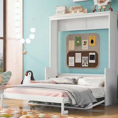 Grand lit escamotable avec tablette