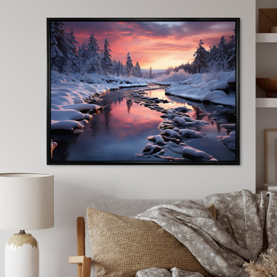 " White Fushia Winter Twilight I "