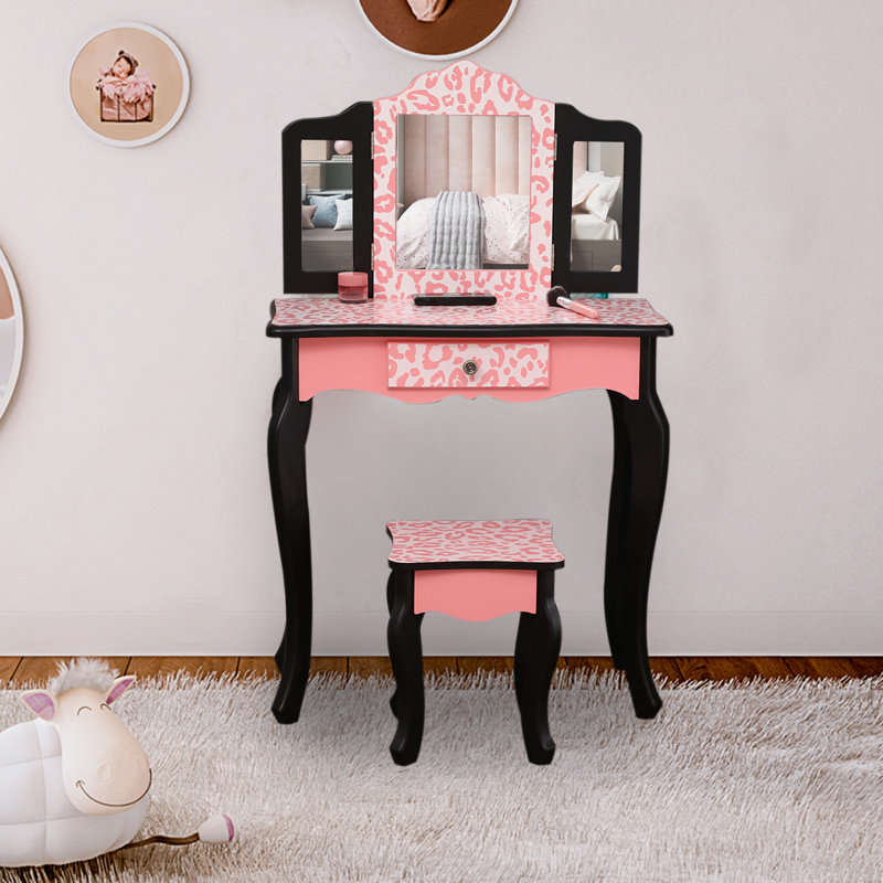Hauser Kids Vanity Set with Mirror